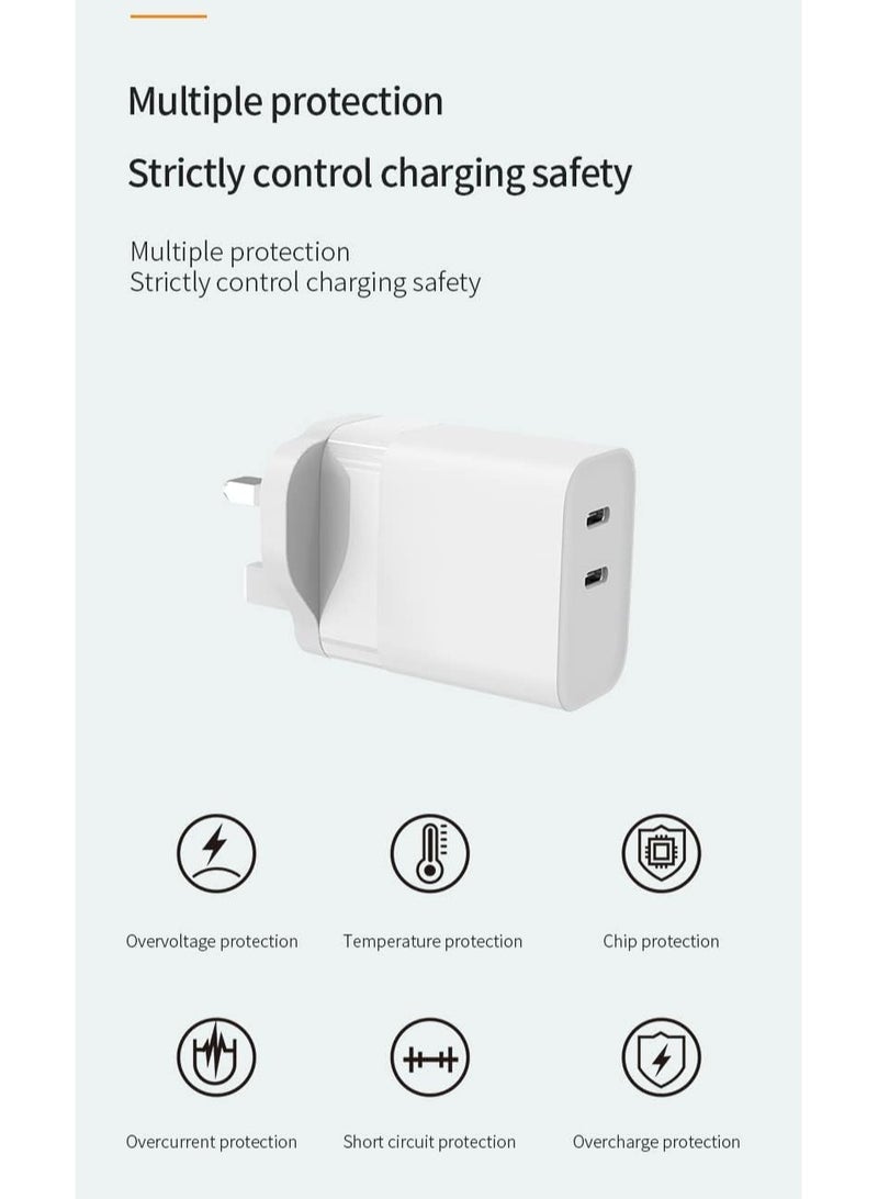 EKR EKR 45W GaN Type C Power Adapter, White, Compatible with iPhone14/13/12/11, Samsung Galaxy, Pixel, iPad, AirPods and more  - Image 3
