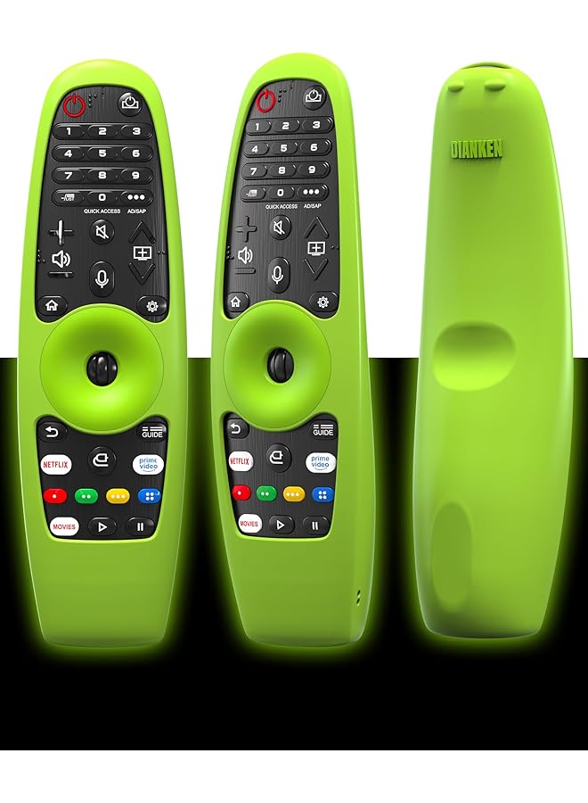 erorex 1 Pcs Glow Protective Cover For Lg An Mr600 Lg An Mr650 An Mr18Ba An Mr19Ba Remote Control Case For Lg Smart Tv Silicone Case Anti Drop Slip Scratch Dust Water Green  - Image 1
