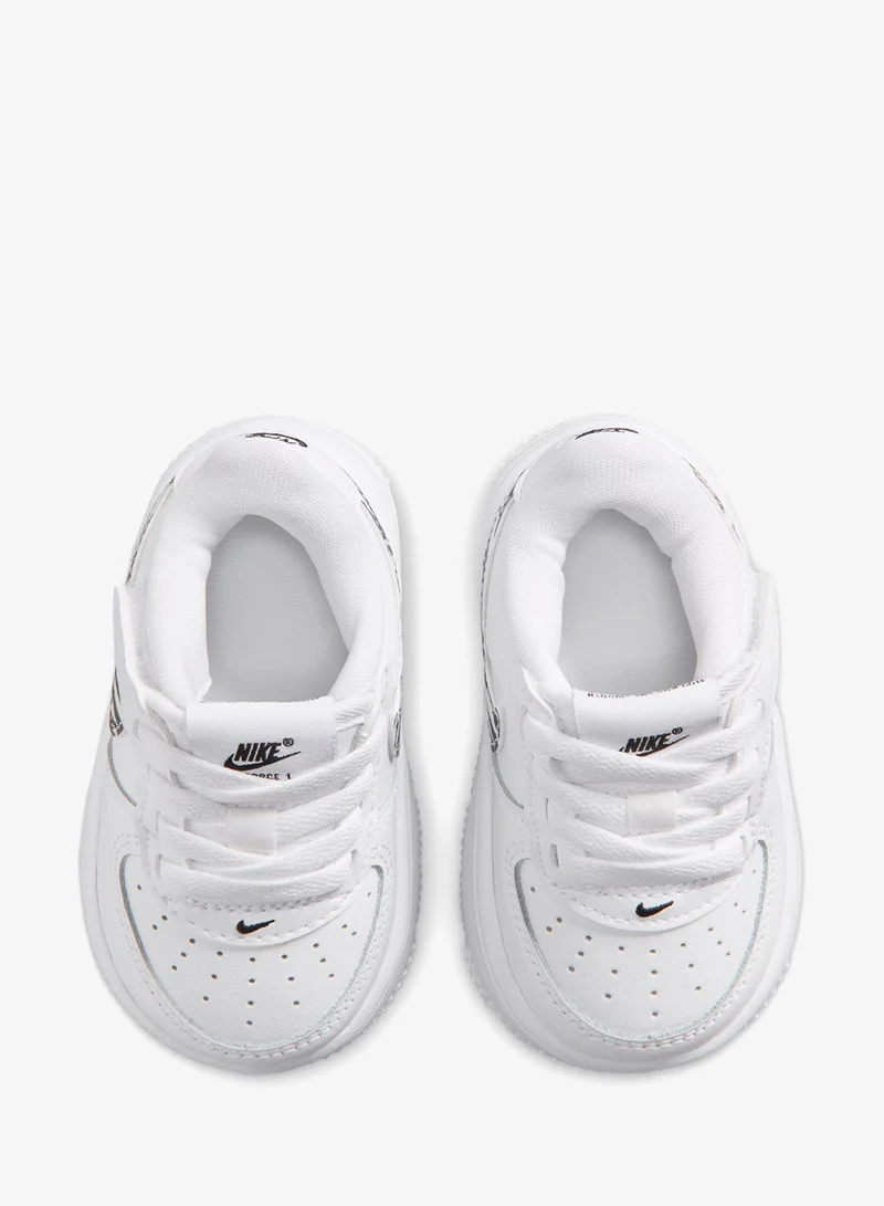 Nike WHITE/BLACK Infant Force 1 Low Print Easyon Bt  | Best Price UAE
