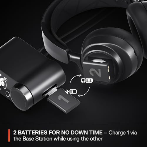 SteelSeries Arctis Nova Pro Wireless Multi-System Gaming Headset - Premium Hi-Fi Drivers - Active Noise Cancellation - Infinity Power System - ClearCast Gen 2 Mic - PS5, PS4, PC, Switch, Mobile - Image 5