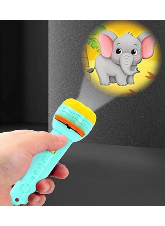 Goyal's - Goyal's 3 Slide Projector Flashlight Torch with 24 Patterns, Including ABCD Alphabets, Animals, Fruits Slides - Image 1