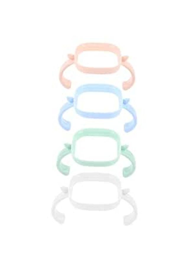 4 Pack Baby Bottle Holder Grip Handle Easy Install Practical Feeding Accessory - Image 1