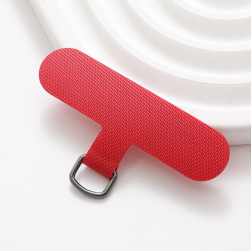 Colorful Solid Fabric Phone Case T-Clip Universal Strap Pad C306-T type curing cloth clip (bright red)