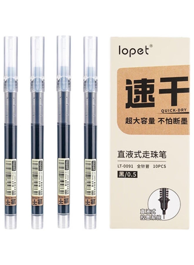 Lopet Rollerball Pen, Black Ink, 0.5Mm, Quick-Drying, For Students' Exams, Writing Practice, Full Needle Tube Carbon Pen, 20 Pieces, Lt-0091 - Image 3