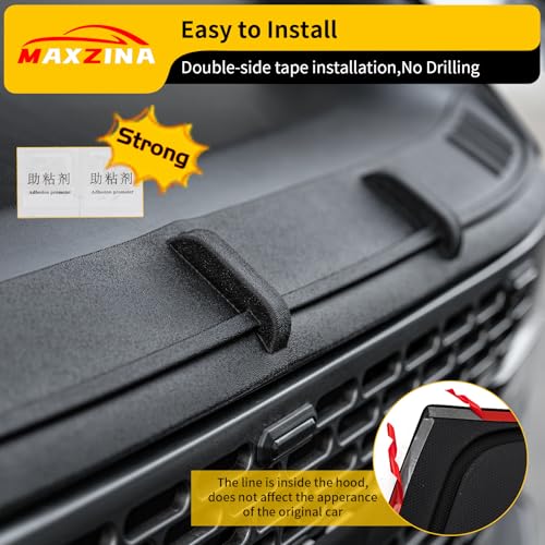 Maxzina Hood Protector Compatible with 2021-2025 Ford Bronco (Not for Bronco Sport) Hood Shield TPE Hood Deflector Hood Guard for 2024 Bronco Accessories - Image 4