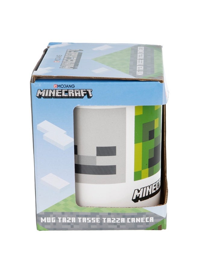 STOR STOR Mojang Mug Ceramic Minecraft 325Ml With Handle| Set Of 1 Pcs Tea/Coffee Round Shape| Microwave & Dishwasher Safe, Freezer Safe | Ideal For Daily Use Coffee, Tea, Milk & Gifting | Color Multicolor  - Image 3