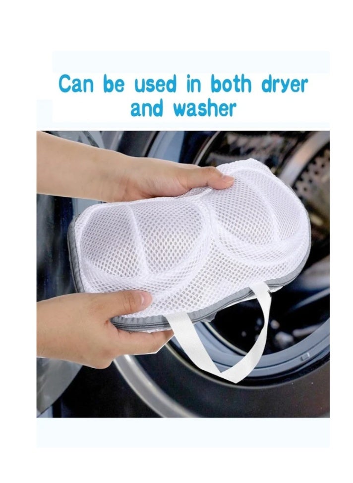 Bra Wash Bags for Laundry, 2Pcs Lingerie Mesh Bag Set for Washing Machine with Zipper for Women Laundry Storage Washing Delicates (A to C Cups) - Image 5