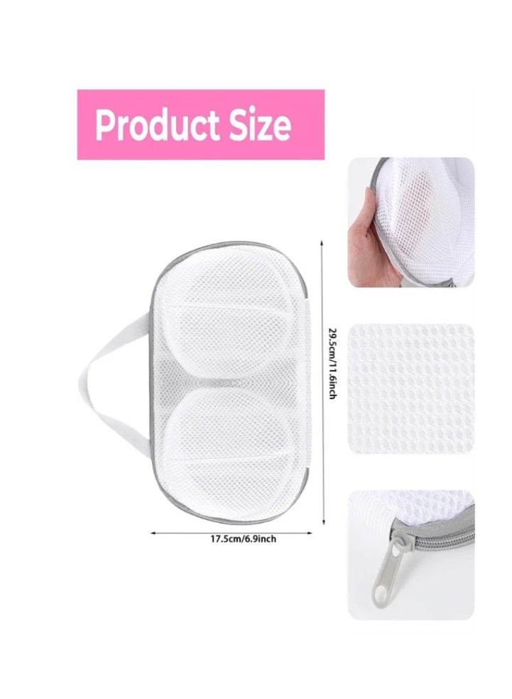 Bra Wash Bags for Laundry, 2Pcs Lingerie Mesh Bag Set for Washing Machine with Zipper for Women Laundry Storage Washing Delicates (A to C Cups) - Image 2