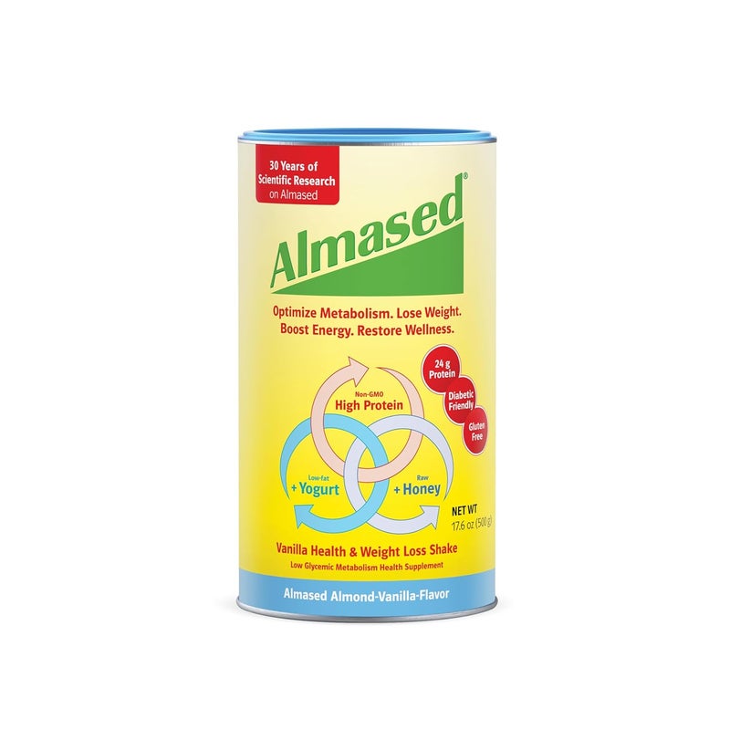 Almased Vanilla Meal Replacement Shake  LowGlycemic High Plant Base Protein Powder Nutritional Weight Health Support Supplement  Vanilla Flavor  176 oz 11 Pound 2 Pack - Image 2