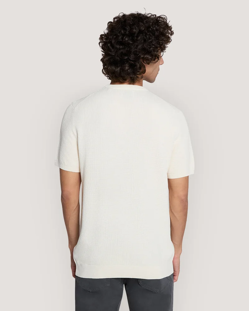 غانت Gant Micro Textured Cotton Ss C-Neck