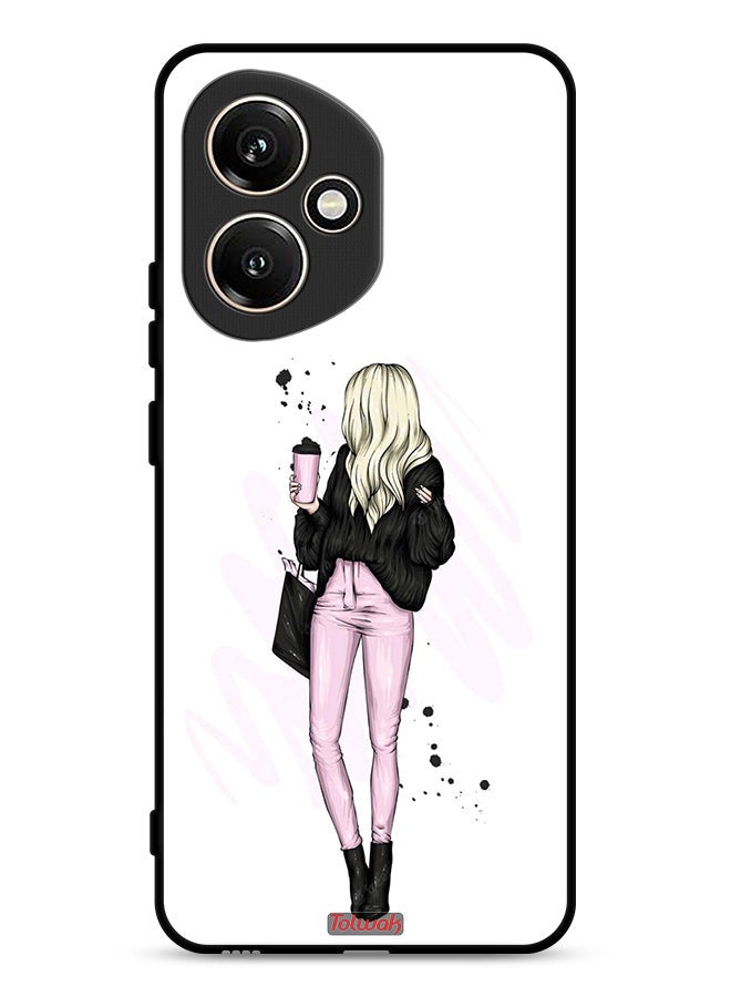 Tolwak Honor 400 Protective Case Cover Girl Holding Coffee Cup Art - Image 1