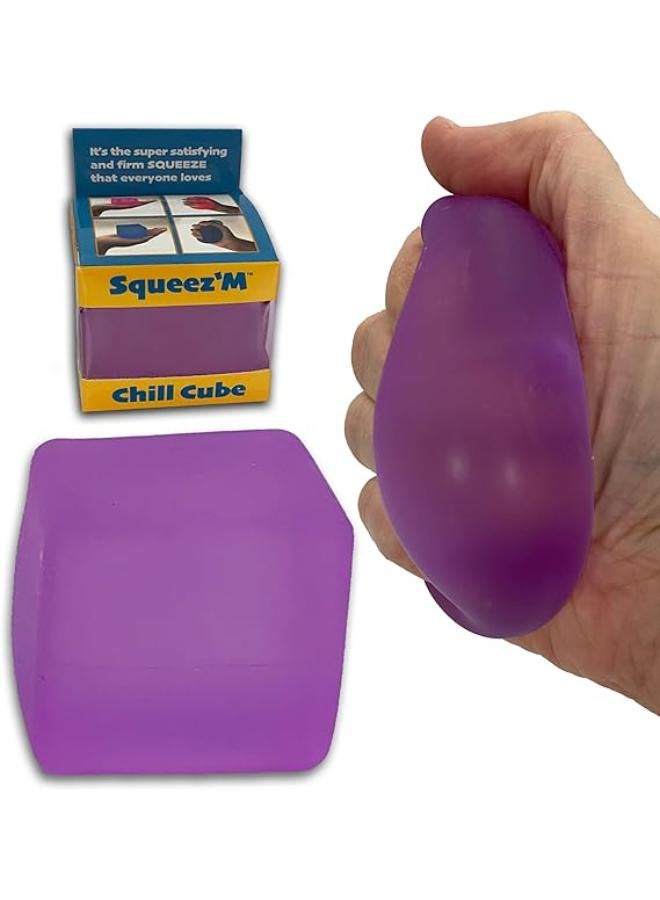 Premium Squeeze Focus Cube for Office Desk ‚Äì Fidget Toy for Adults & Professionals ‚Äì Quiet Stress Relief for Work ‚Äì Purple Sensory Cube from USA Small Business(One Purple Cube)