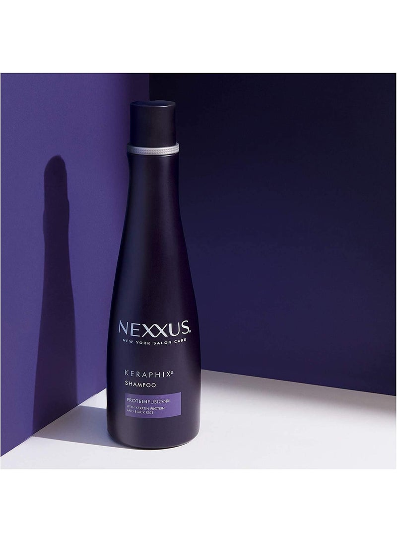 Nexxus Keraphix Shampoo for Damaged Hair Keraphix with ProteinFusion Silicone-Free with Keratin Protein and Black Rice 13.5 oz - Image 2