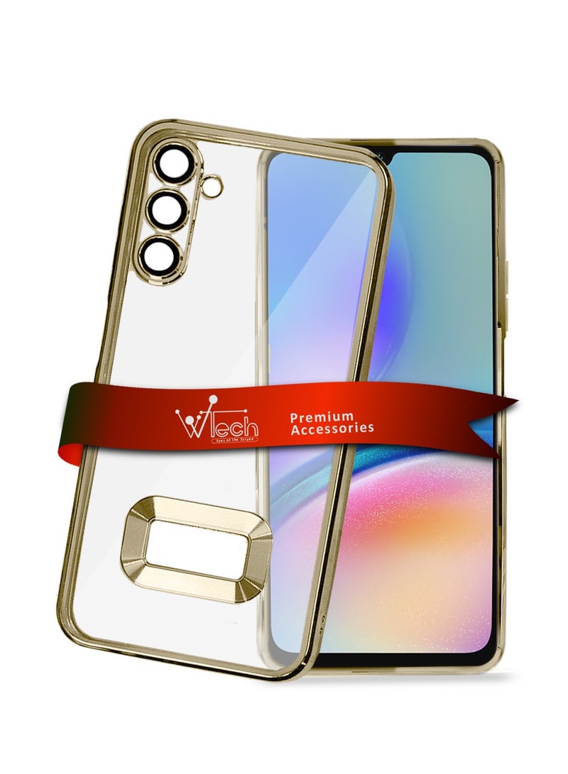 دبليو تيك غطاء حماية من البولي كربونات الهجين الفاخر المقاوم للصدمات لهاتف سامسونج جالاكسي A05s 4G 2023 ذهبي - Image 1