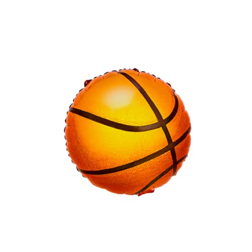 FI - FLICK IN Latex 23 Pcs Basketball Birthday Decoration Items Basket Ball Foil Balloon Set Orange & Black Metallic Balloons (Pack of 23, Multicolor) - Image 4