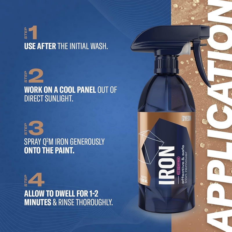 Gyeon Iron Redefined Iron Remover Fallout Cleaner for Car Paint Wheels Glass pH Neutral Color Changing Formula Removes Brake Dust Rust & Rail Dust Powerful Auto Detailing Surface Decontamination - Image 5