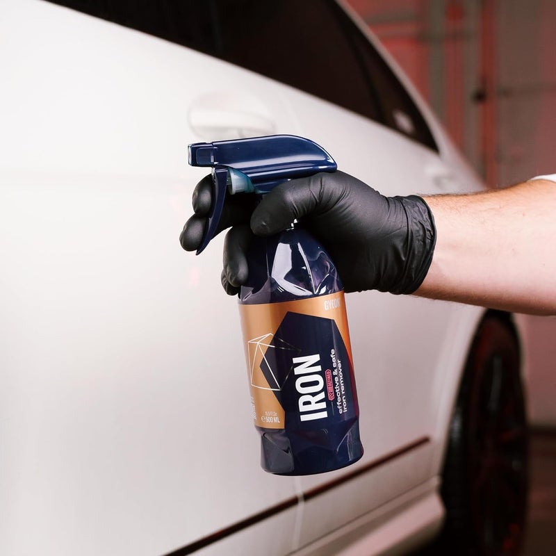 Gyeon Iron Redefined Iron Remover Fallout Cleaner for Car Paint Wheels Glass pH Neutral Color Changing Formula Removes Brake Dust Rust & Rail Dust Powerful Auto Detailing Surface Decontamination - Image 2