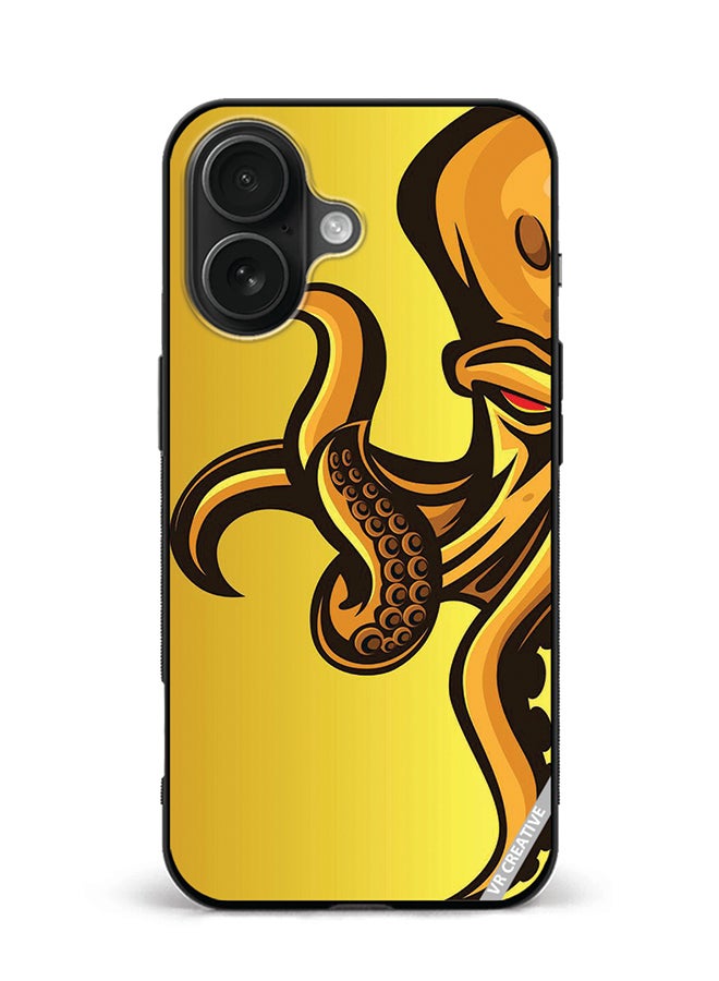 Protective Case Cover For Apple iPhone 16 Octopus Design Multicolour
