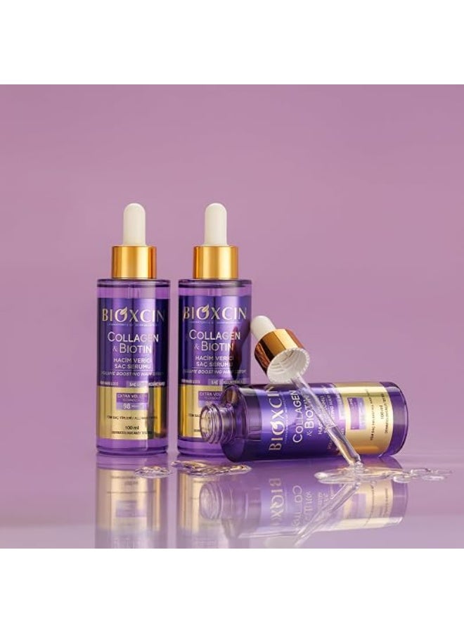 BIOXCIN COLLAGEN & BIOTIN VOLUME BOOSTING HAIR SERUM 100ML - Image 4