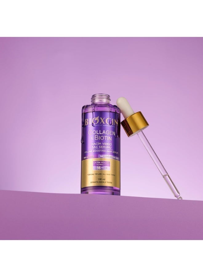 BIOXCIN COLLAGEN & BIOTIN VOLUME BOOSTING HAIR SERUM 100ML - Image 2