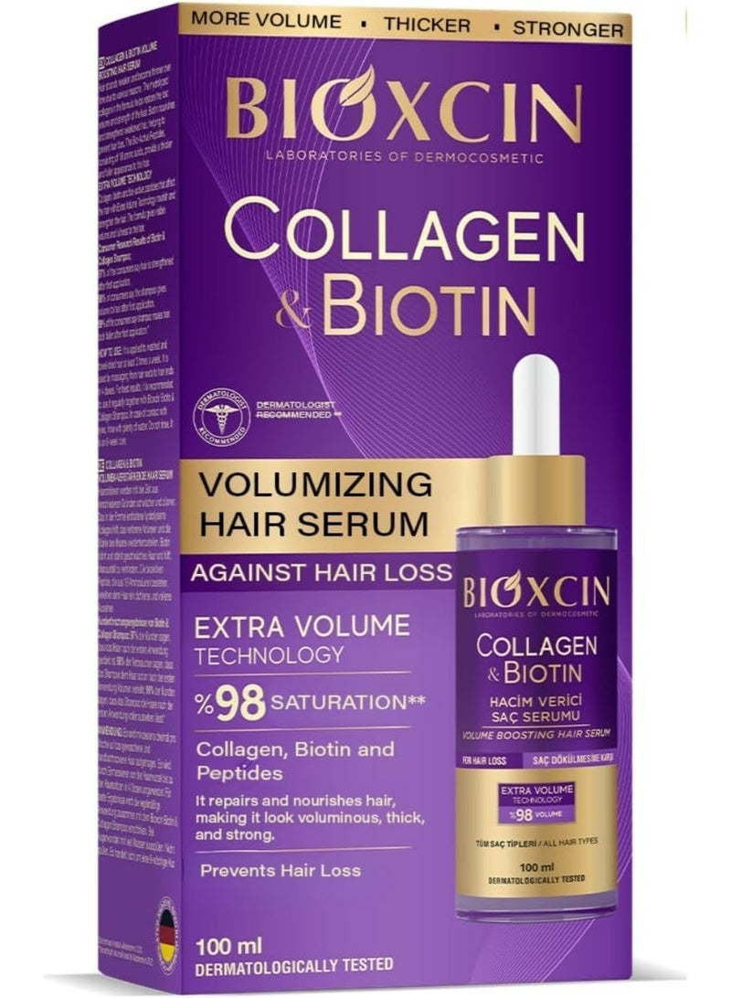 BIOXCIN COLLAGEN & BIOTIN VOLUME BOOSTING HAIR SERUM 100ML - Image 1