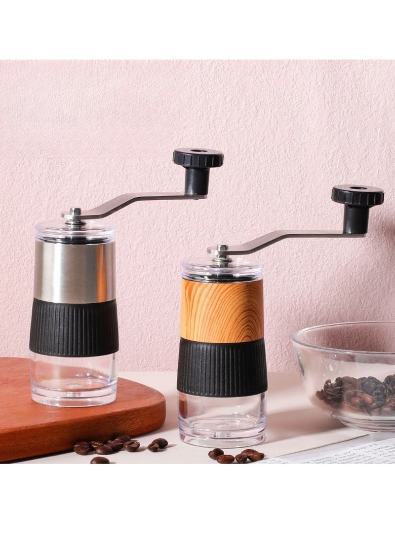 Portable Manual Coffee Grinder Conical Burr,Double Bearing Internal Adjustment Capacity 12g For All Coarseness From Espresso To French Press - Image 1