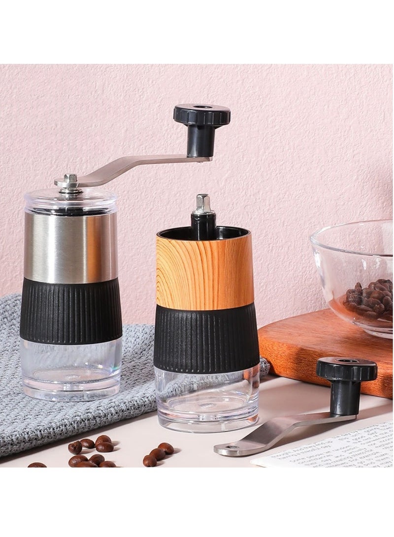 Portable Manual Coffee Grinder Conical Burr,Double Bearing Internal Adjustment Capacity 12g For All Coarseness From Espresso To French Press - Image 2