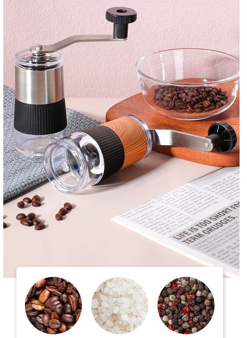 Portable Manual Coffee Grinder Conical Burr,Double Bearing Internal Adjustment Capacity 12g For All Coarseness From Espresso To French Press - Image 5