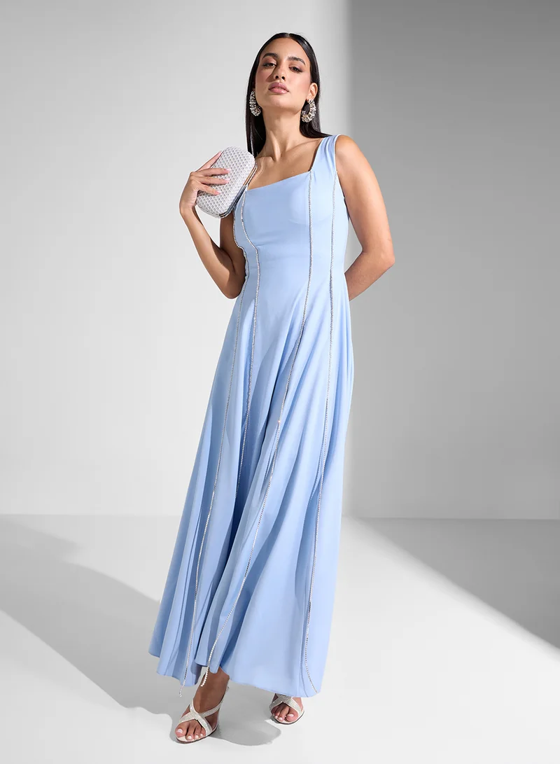 Akadia Fashion Embellished A-Line Dress