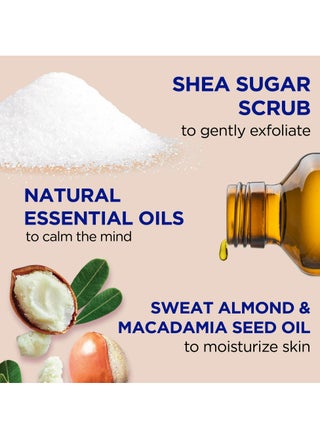 Shea Sugar Body Scrub with Shea Butter & Almond Oil for Gentle Exfoliation - Deeply Moisturizes & Smooths Skin with Macadamia Oil (538 g) - view 4