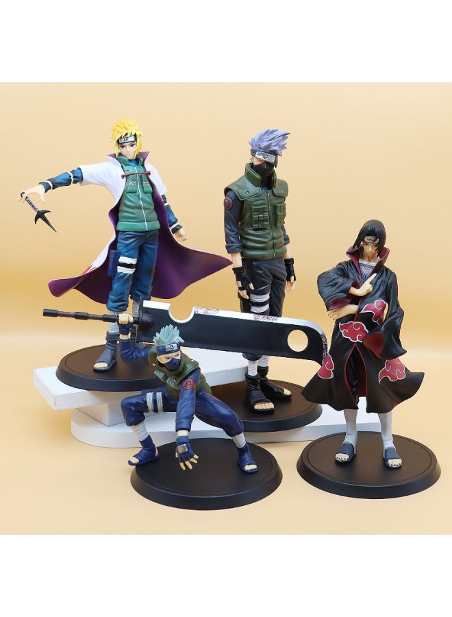 Naruto Model Broadsword Kakashi Uchiha Mustang Sasuke Naruto 4th Generation Watergate Sakura Anime Handset-Color:Four Generations Of Water Gate (boxed)  - Image 3