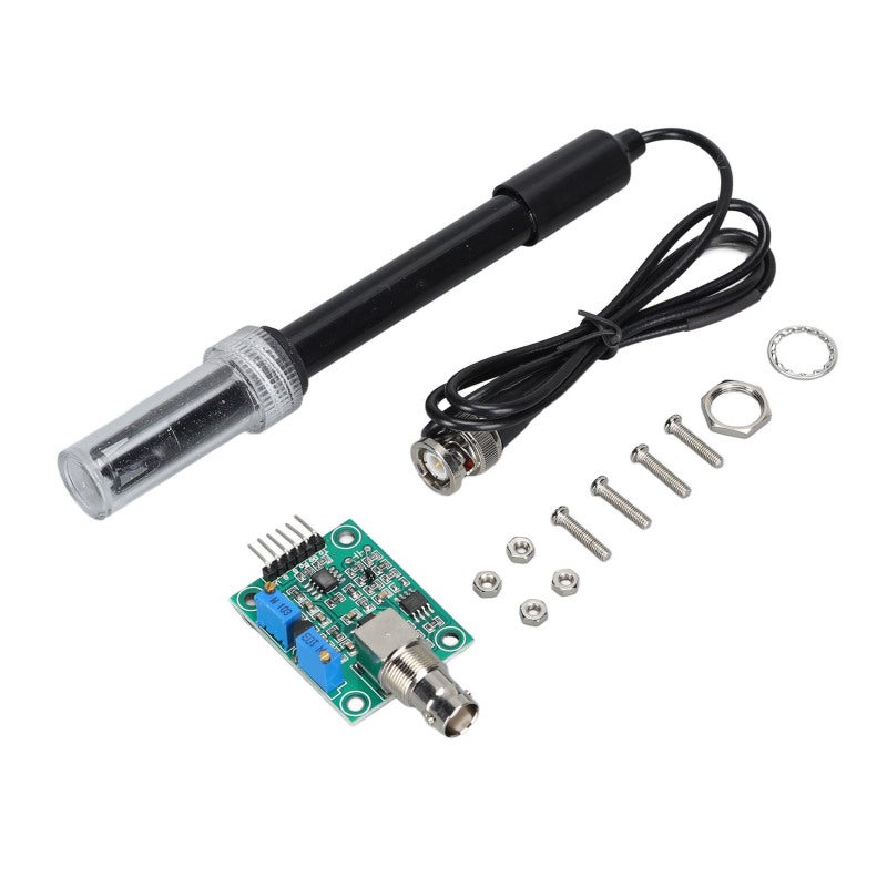 PH Electrode Probe Kit with BNC Connector Sensor Module - Real Time Reading High Accuracy PH0-14 Detection for Aquariums Pools Laboratories - Image 1