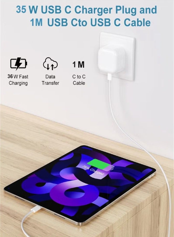 general iPhone 16, iPhone15 Pro Max Charger with USB C Port 35W, Comes with 1m iPhone Fast Charging Cable Type C to Type C, Compatible with iPhone 16 / 15 Pro max/15 Pro/15 plus/15, Samsung S24 and All USB - Image 4