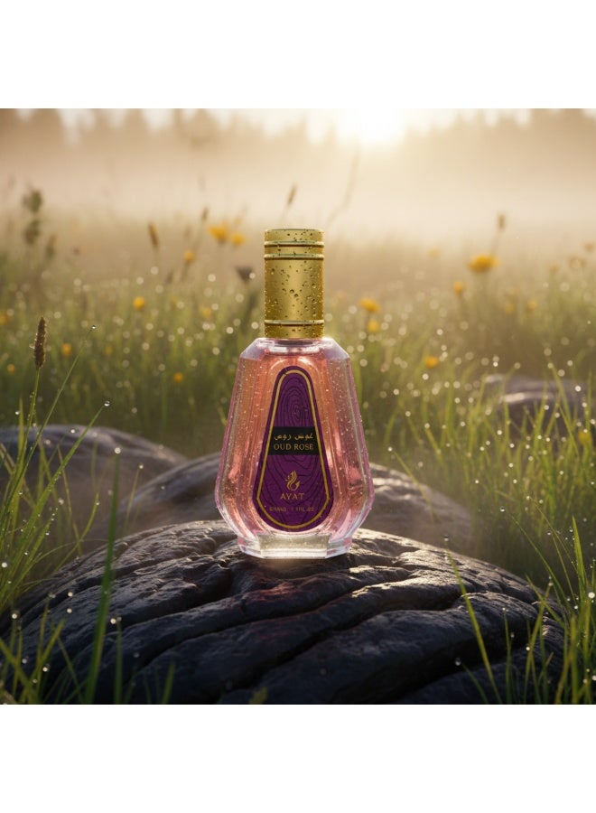 Ayat Perfumes Oud Rose Eau de Parfum 50 ml – Rich Oud & Elegant Rose – Fresh Spicy Trail – Long-Lasting Women’s Arabian Perfume - Image 5