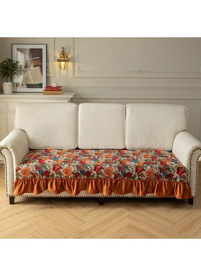 Bluejw - Sofa Cushion Four Seasons Universal Sludge-Resistant Non-Slip One-Piece Straight European-Style Chenille Sofa Towel Advanced Sense Cover Cloth - Image 1