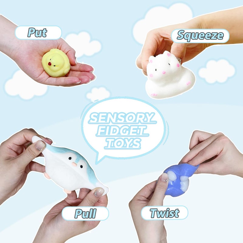 JANESVISSY 8 Pcs Easter Taba Squishy Pack - Kawaii taba Squishies Stress Relief Toys Party Favors for Kids 6 7 8 9 10 11 12 Year,, Squishy Fidget Toys Set,Gifts for Kids, Party Favors,Goodie Bags Fillers - Image 3