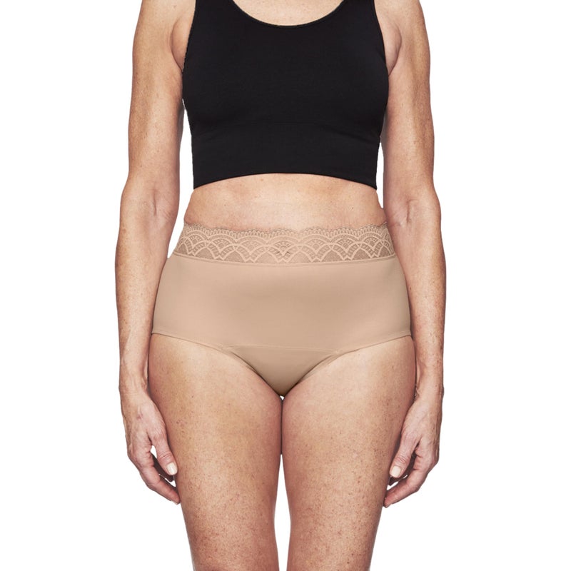 Thinx For All Leaks Hi-Waist Underwear, Holds up to 100ml or 6tbps or 1/4 Cup Worth of Liquid*, Light Absorbency Incontinence Underwear for Women, Feminine Care, Black, XS - Image 2