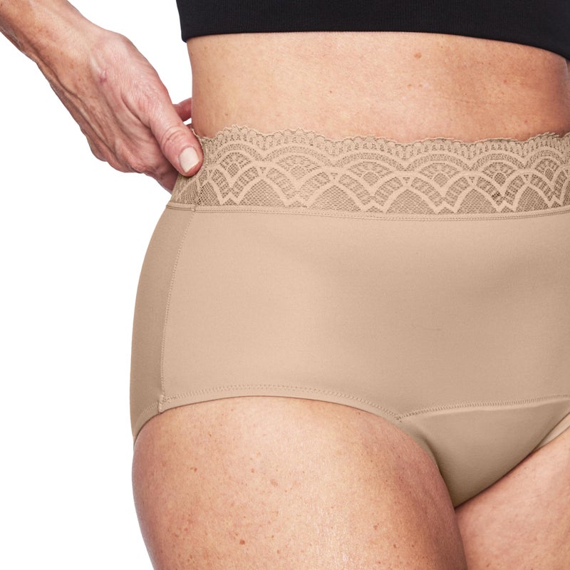 Thinx For All Leaks Hi-Waist Underwear, Holds up to 100ml or 6tbps or 1/4 Cup Worth of Liquid*, Light Absorbency Incontinence Underwear for Women, Feminine Care, Black, XS - Image 3