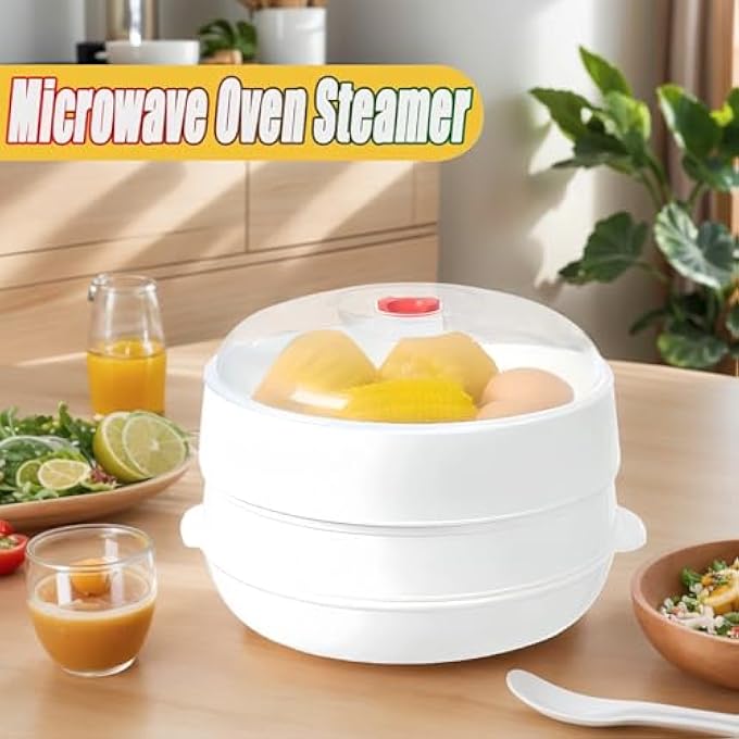 جهاز طهي خضراوات بالبخار في الميكروويف، مزود بغطاء ووعاء تسخين مقاوم للحرارة، مناسب للشقق الفندقية والمطاعم والمساكن الطلابية. - Image 5