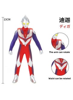 13CM Ultraman Soft Plastic Tiga Style Maltos Galaxy Zero Tiga Superman Children's Hot Toys Wholesale-Color:12, Tiga