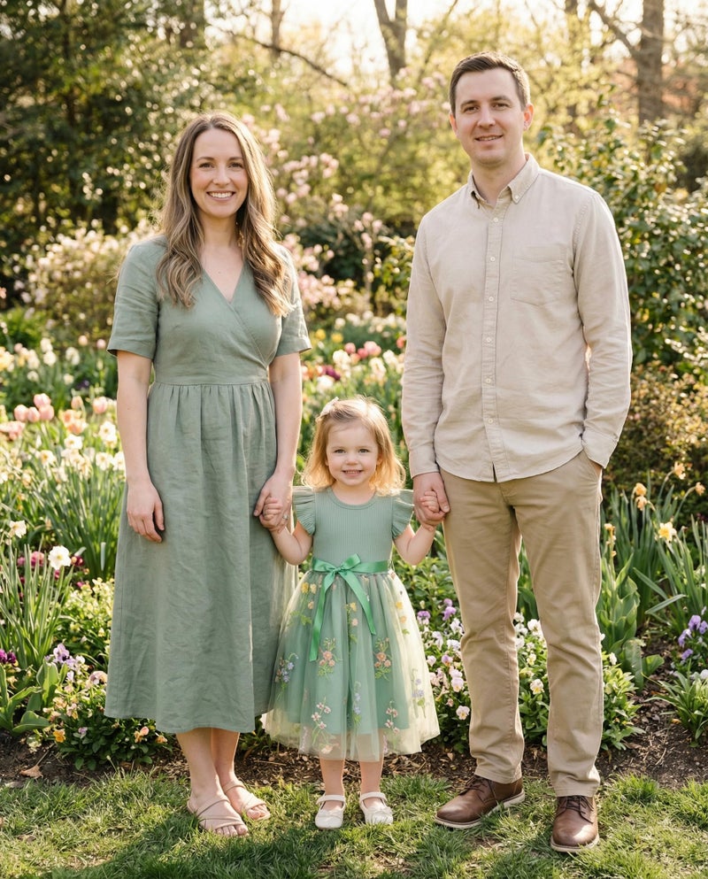 Noubeau Toddler Girl Summer Dress Tulle Ruffle Sleeveless Baby Girl Fashion Casual Spring Dresses 1-5Y(Green,1 Year) - Image 4
