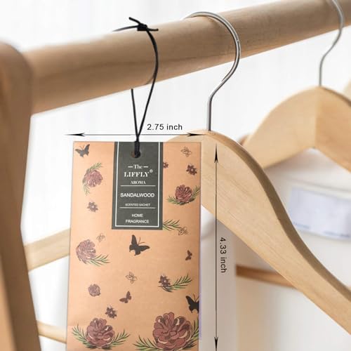LIFFLY 14 Packs Scented Sachets Bag for Drawers and Closets Long-Lasting Home Fragrance Sachet Lavender Rose Jasmine Ocean Vanilla Sandalwood 6 Different Scent Gift Box - Image 3