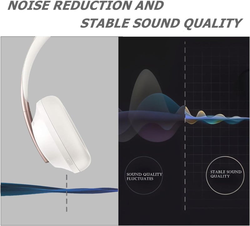 Cypher.V وسادات أ��ن بديلة، غطاء وسادات للأذن لسماعات Bose 700 المانعة للضوضاء NC700 فوق الأذن (أبيض) - Image 4