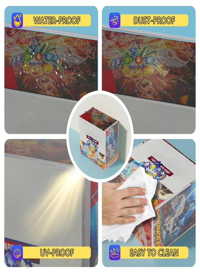 Botyboty PKMN Booster Box Acrylic Case Magnetic - Ultra Thick 8mm + 5mm Acrylic Booster Box Protector Case Clear Display Stackable Hard Compatible with PKMN Booster Boxes with Strong Magnets Easy Top Loading - Image 3