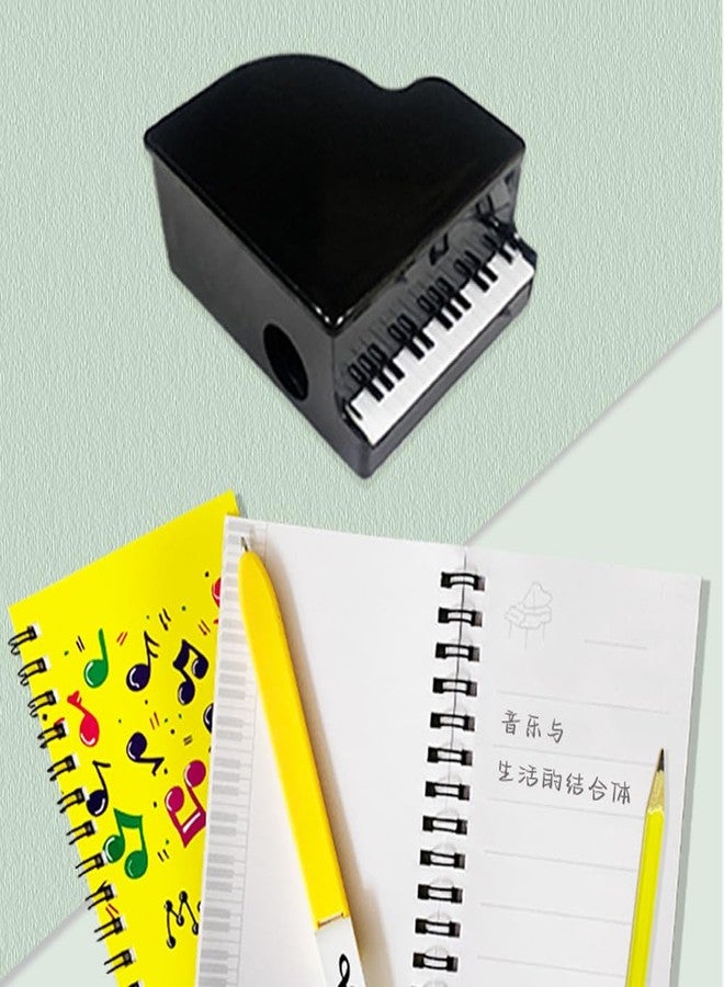 Luzen 3Pcs Creative Piano Shaped Pencil Sharpener Portable Manual Pencils Sharpeners for Office Home School Supplies, Black - Image 5