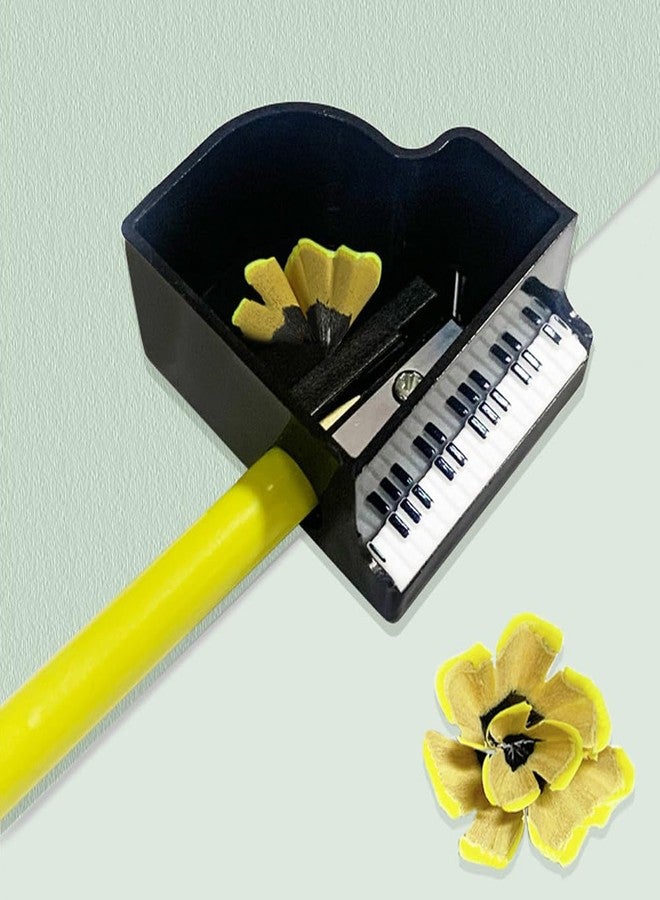 Luzen 3Pcs Creative Piano Shaped Pencil Sharpener Portable Manual Pencils Sharpeners for Office Home School Supplies, Black - Image 3