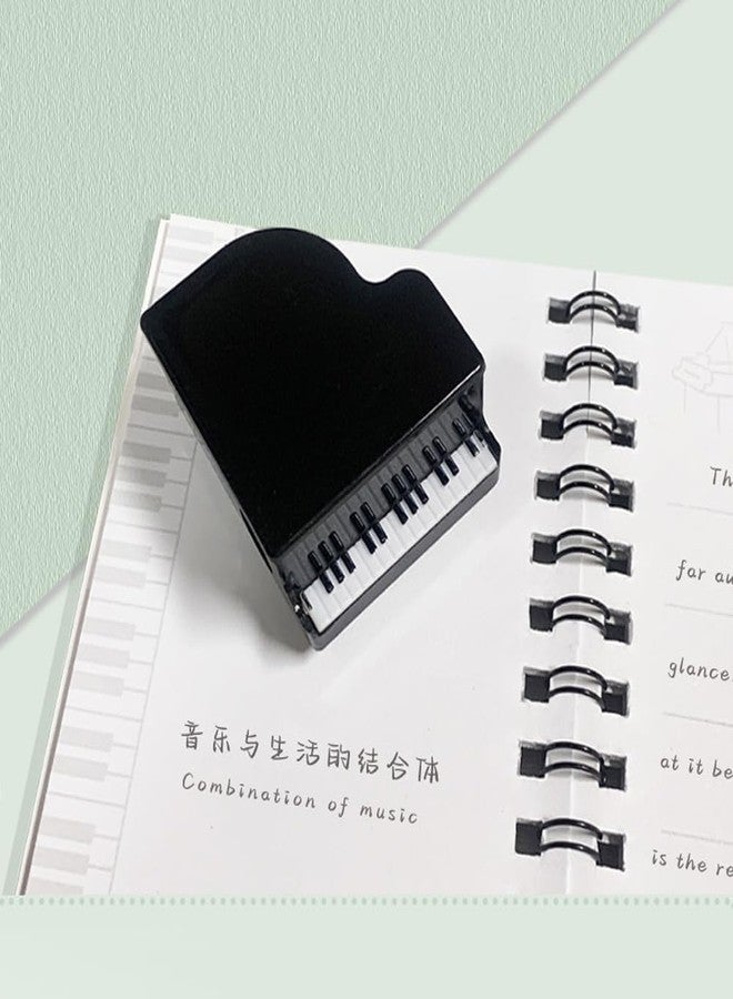 Luzen 3Pcs Creative Piano Shaped Pencil Sharpener Portable Manual Pencils Sharpeners for Office Home School Supplies, Black - Image 2
