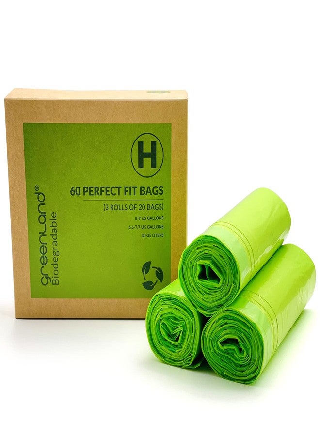 Greenland Biodegradable 60 Trash Bags Compatible with Simplehuman (Code H, 60 Bags, 8-9 Gallons) - Image 1