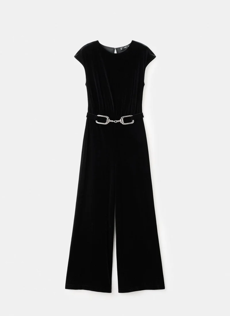 MANGO  Velvet belt jumpsuit for Women | Best Price UAE