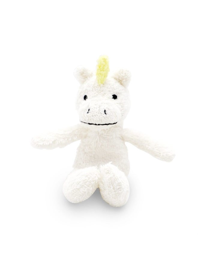 Thermal-Aid - Zoo - Mini Microwavable Stuffed Animal - Plush Toy and Hot Cold Pack - Juno The Unicorn White - Image 1